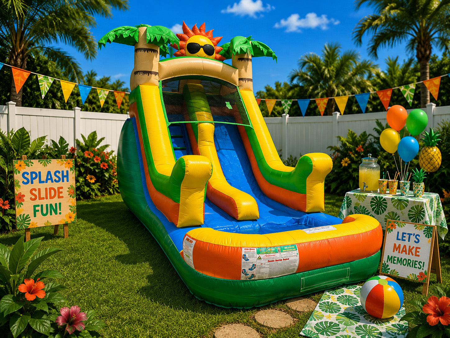 Light-Commercial Sunny Water Slide