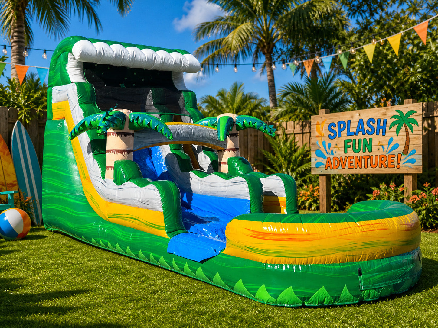 14 FT Tropical Blast Water Slide.