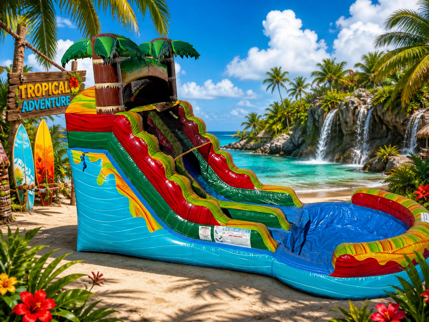 14 FT Tropical Paradise Water Slide Secondary image