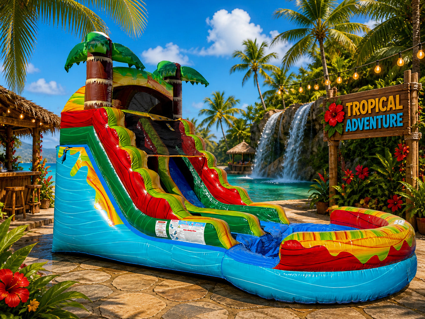 14 FT Tropical Paradise Water Slide.
