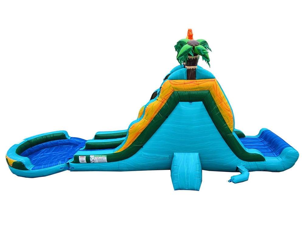 16 FT Dual Lane Back Loader Water Slide