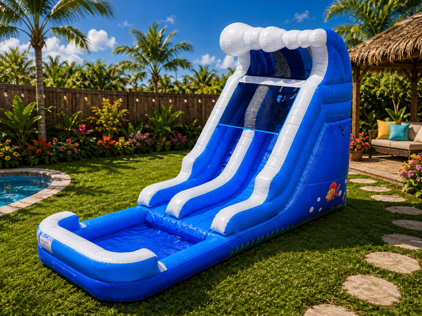 16 FT Light-Commercial Ocean Water Slide Secondary image