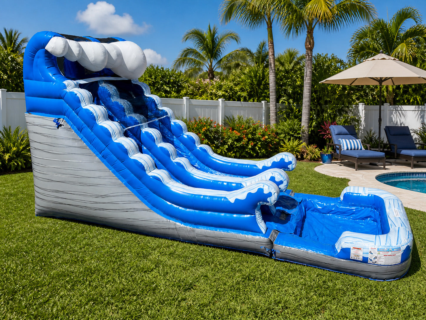 16 FT Ocean Wave Water Slide.