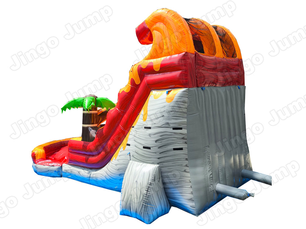 17 FT Dual Lane Volcano Wet and Dry Water Slide (15 oz Vinyl) Secondary image