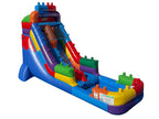 18 FT Light-Commercial Brick Blaster Water Slide