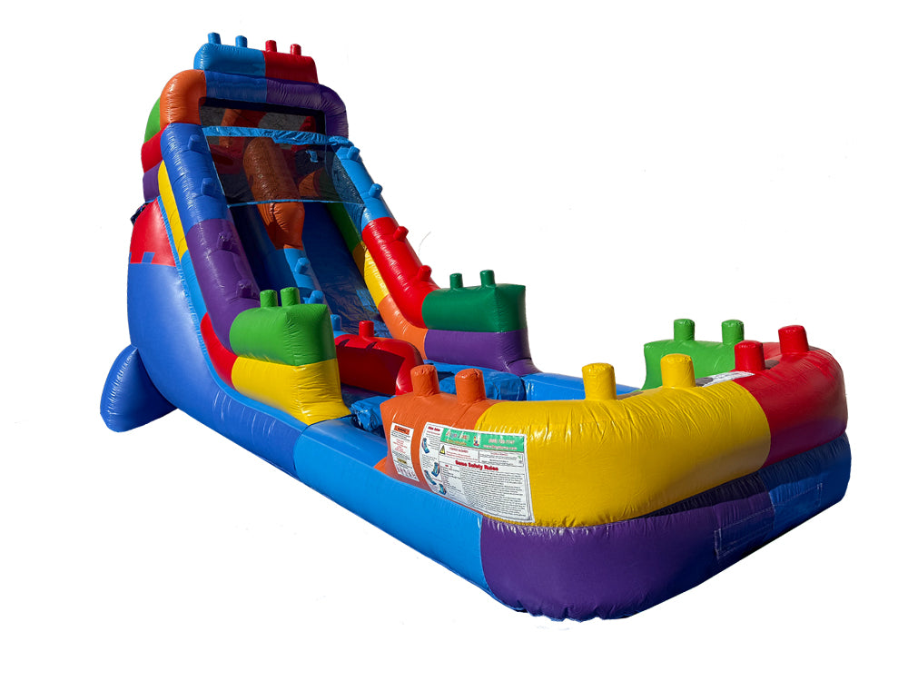 18 FT Light-Commercial Brick Blaster Water Slide