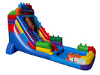 18 FT Light-Commercial Brick Blaster Water Slide