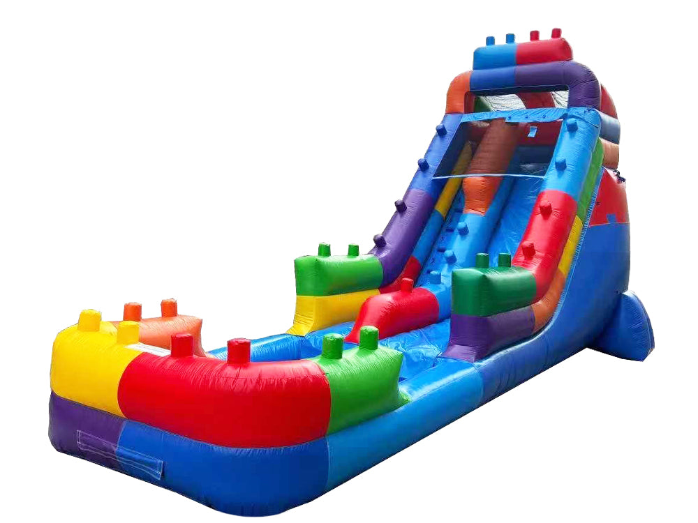 18 FT Light-Commercial Brick Blaster Water Slide