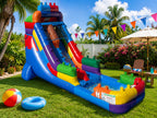 18 FT Light-Commercial Brick Blaster Water Slide