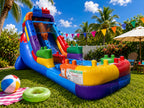 18 FT Light-Commercial Brick Blaster Water Slide