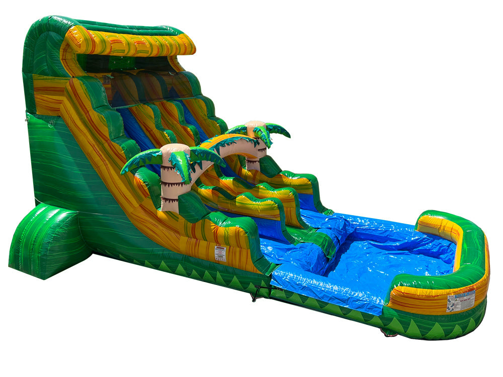 18 FT 2 Lane Tropical Wet-Dry Slide. Main image