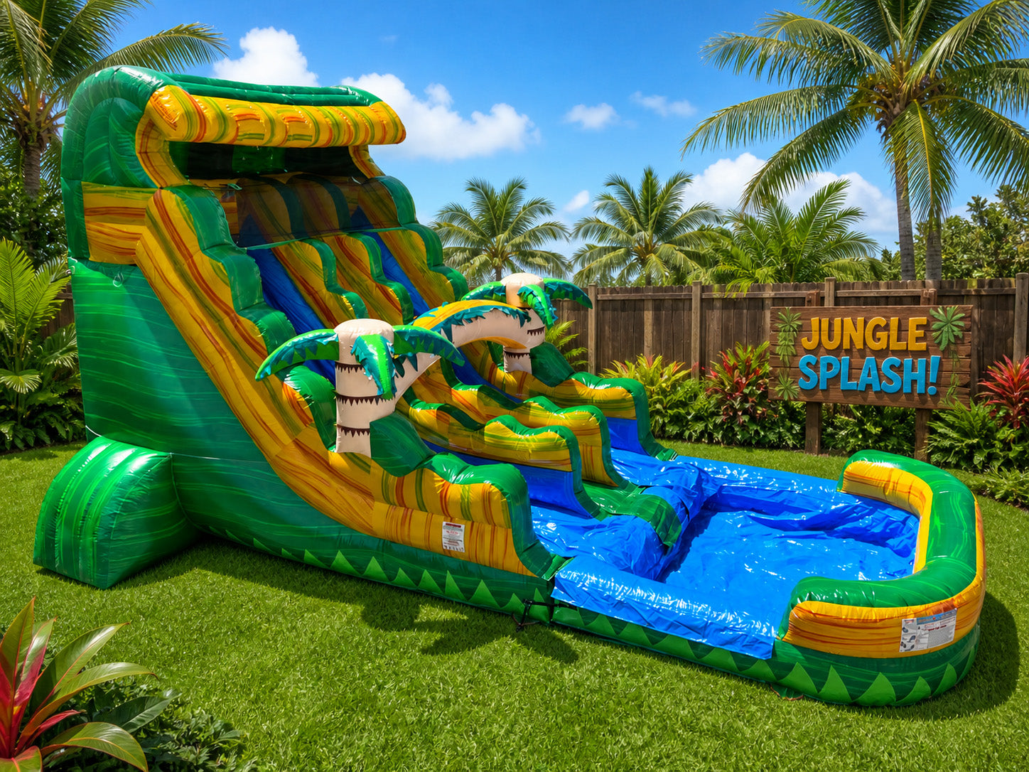 18 FT 2 Lane Tropical Wet-Dry Slide Secondary image