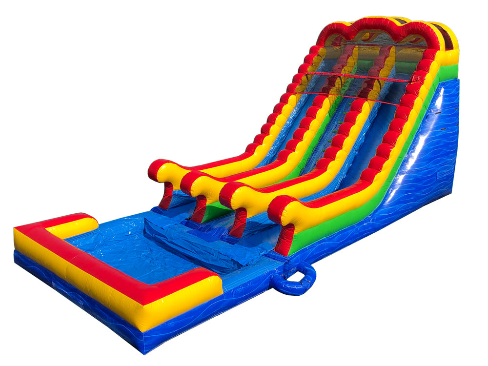 18 FT 2 Lane Unisex Wet-Dry Slide. Main image