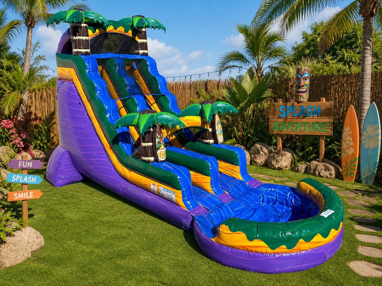 18 FT Aloha Wet and Dry Water Slide.