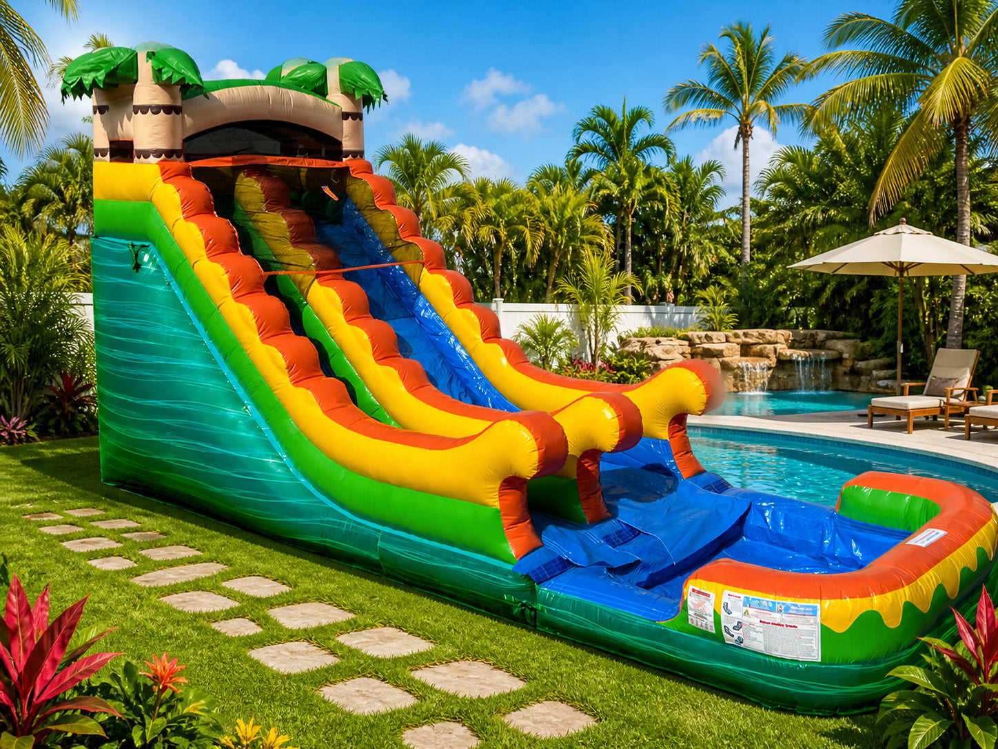 18 FT Palms Wet-Dry Slide.