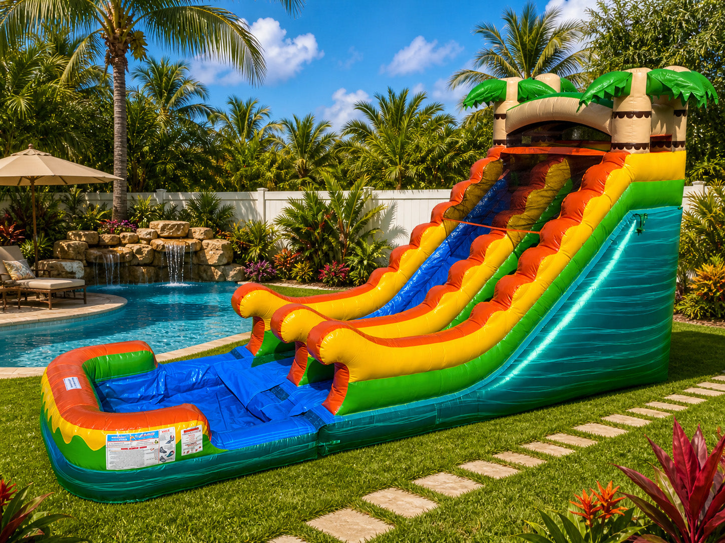 18 FT Palms Wet-Dry Slide.