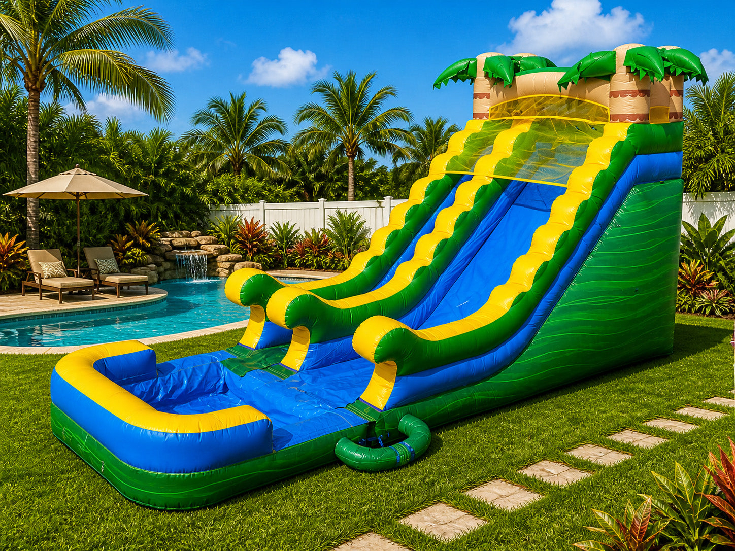 18 FT Tropical Wet-Dry Slide Secondary image