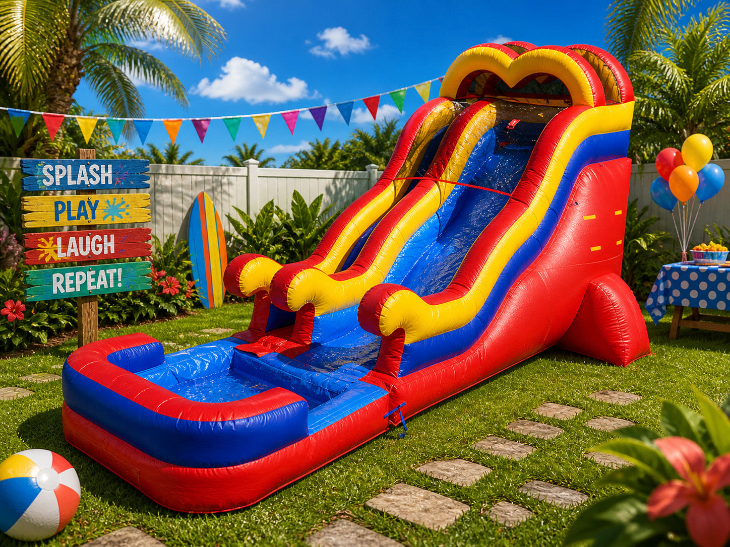 18 FT Unisex Wet-Dry Slide.