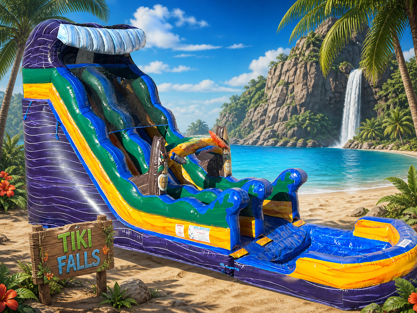 19 FT Hawaiian Water Slide Secondary image
