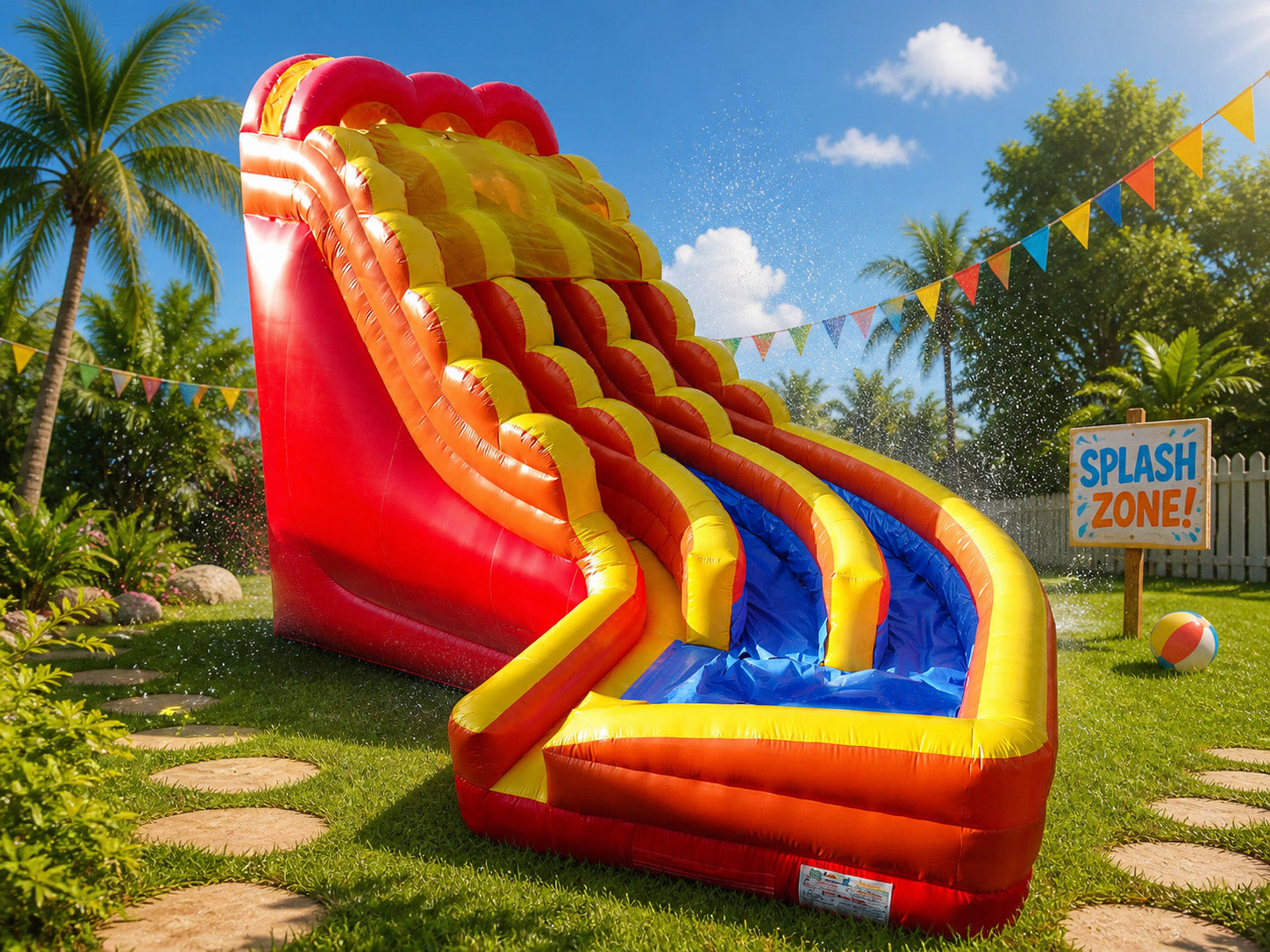 20 FT 2 Lane Curve Wet-Dry Slide Secondary image