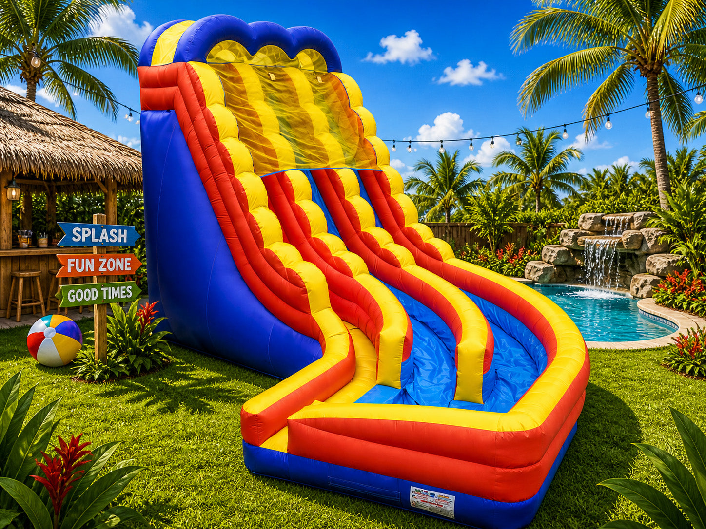 24 FT 2 Lane Curve Wet-Dry Slide Secondary image