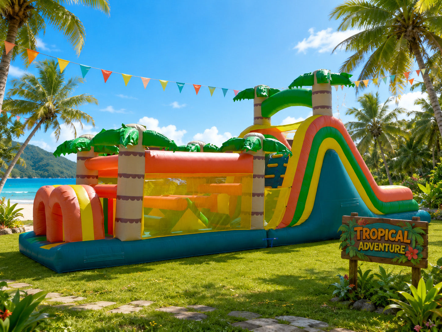 3 in 1 Tropical Obstacle Course