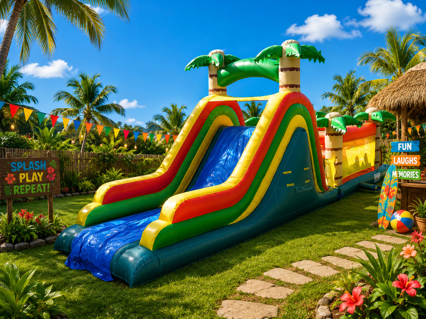 3 in 1 Tropical Obstacle Course