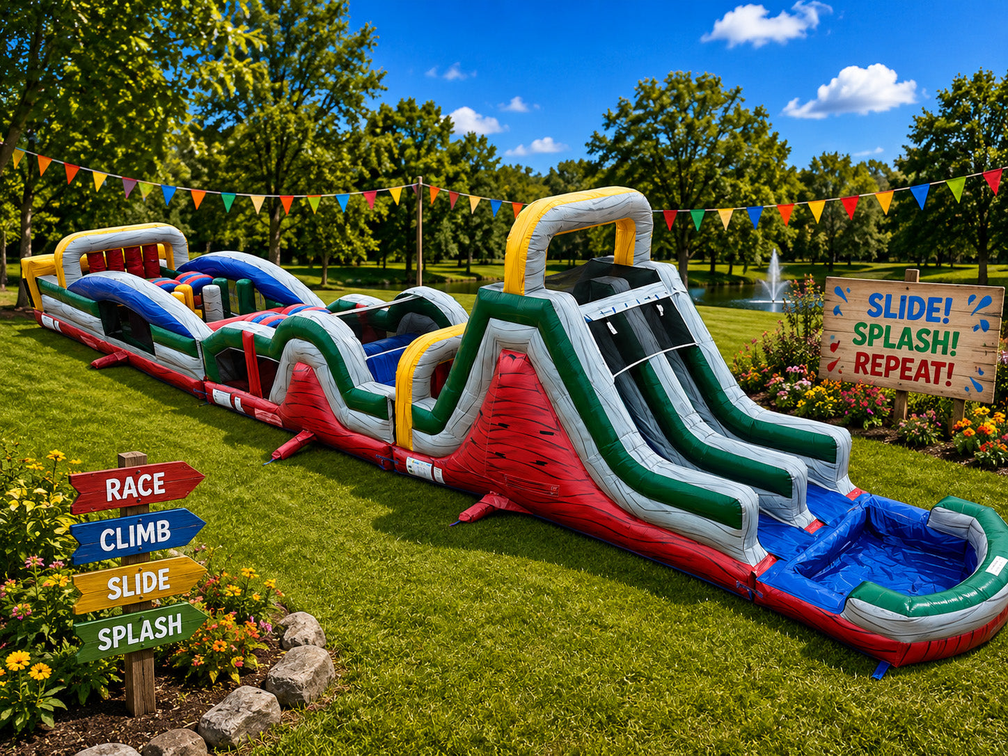 85FT Dual Lane Extreme Obstacle