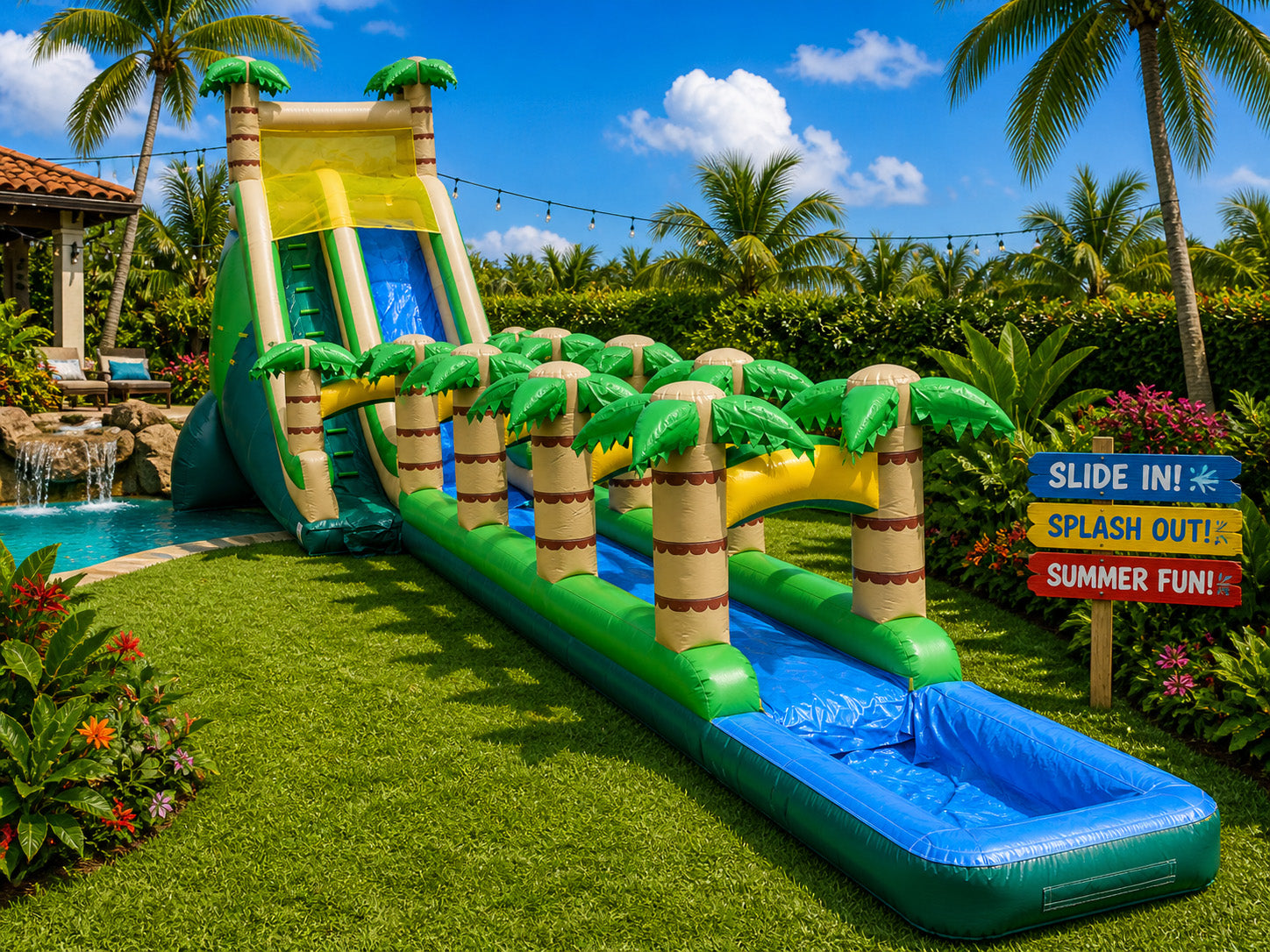 Giant Tropical 3 in 1 Water Slide Secondary image