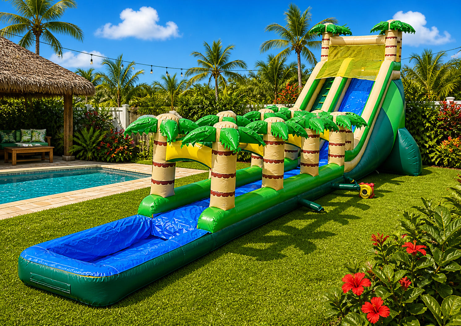 Giant Tropical 3 in 1 Water Slide.